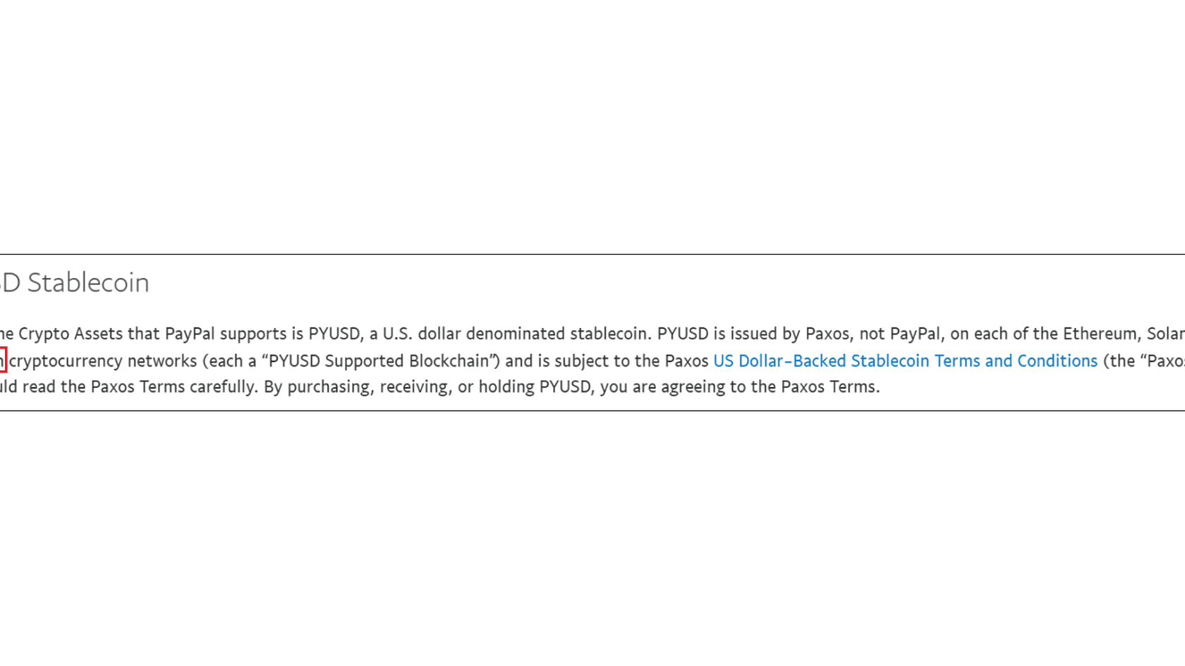 Упоминание Arbitrum в документах PayPal. Источник: PayPal's Terms & Conditions