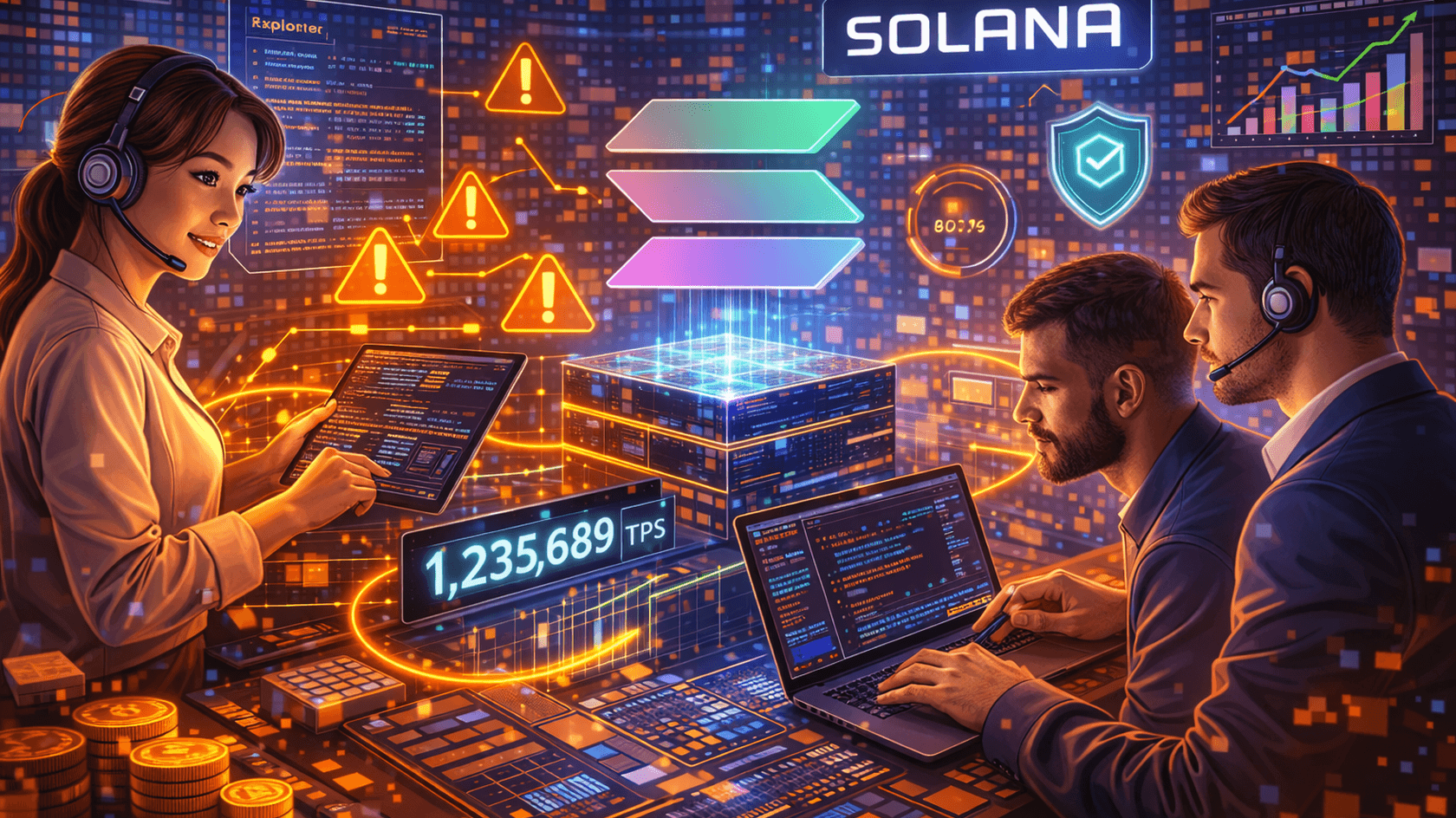 Команда Firedancer также внесла свой вклад в развитие сети // Иллюстрация: Midjourney