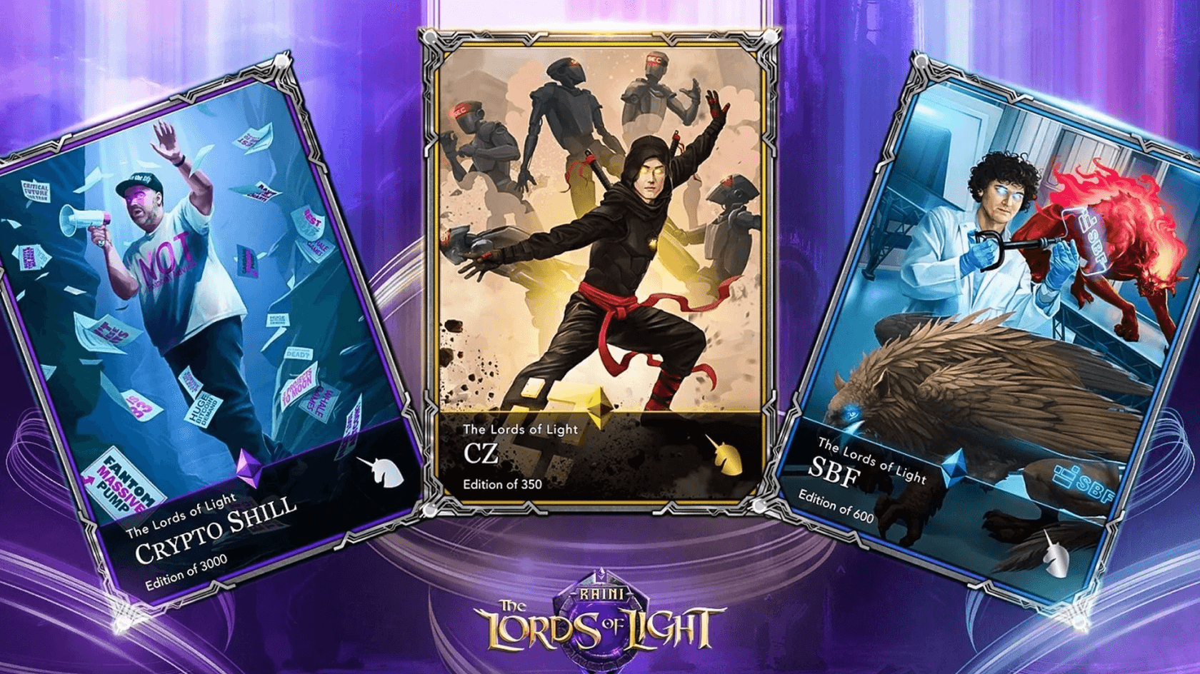 NFT-карточки Raini: The Lords of Light. Источник: @raini_studios
