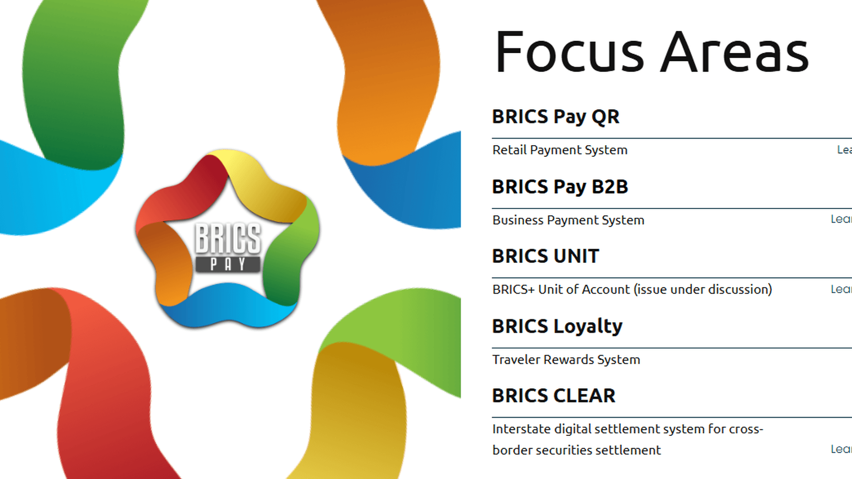 Основные направления развития платёжной платформы BRICS Pay // Источник: BRICS Pay