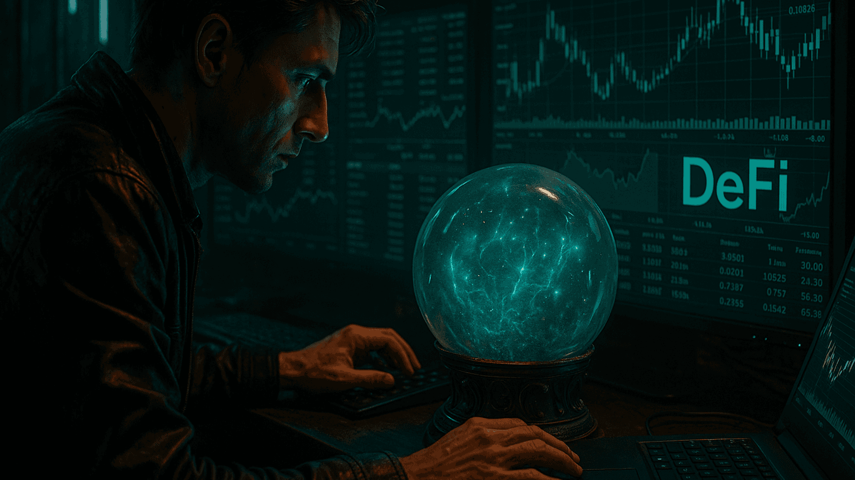 Как работают криптовалютные предсказательные рынки в DeFi? // Источник: Midjourney