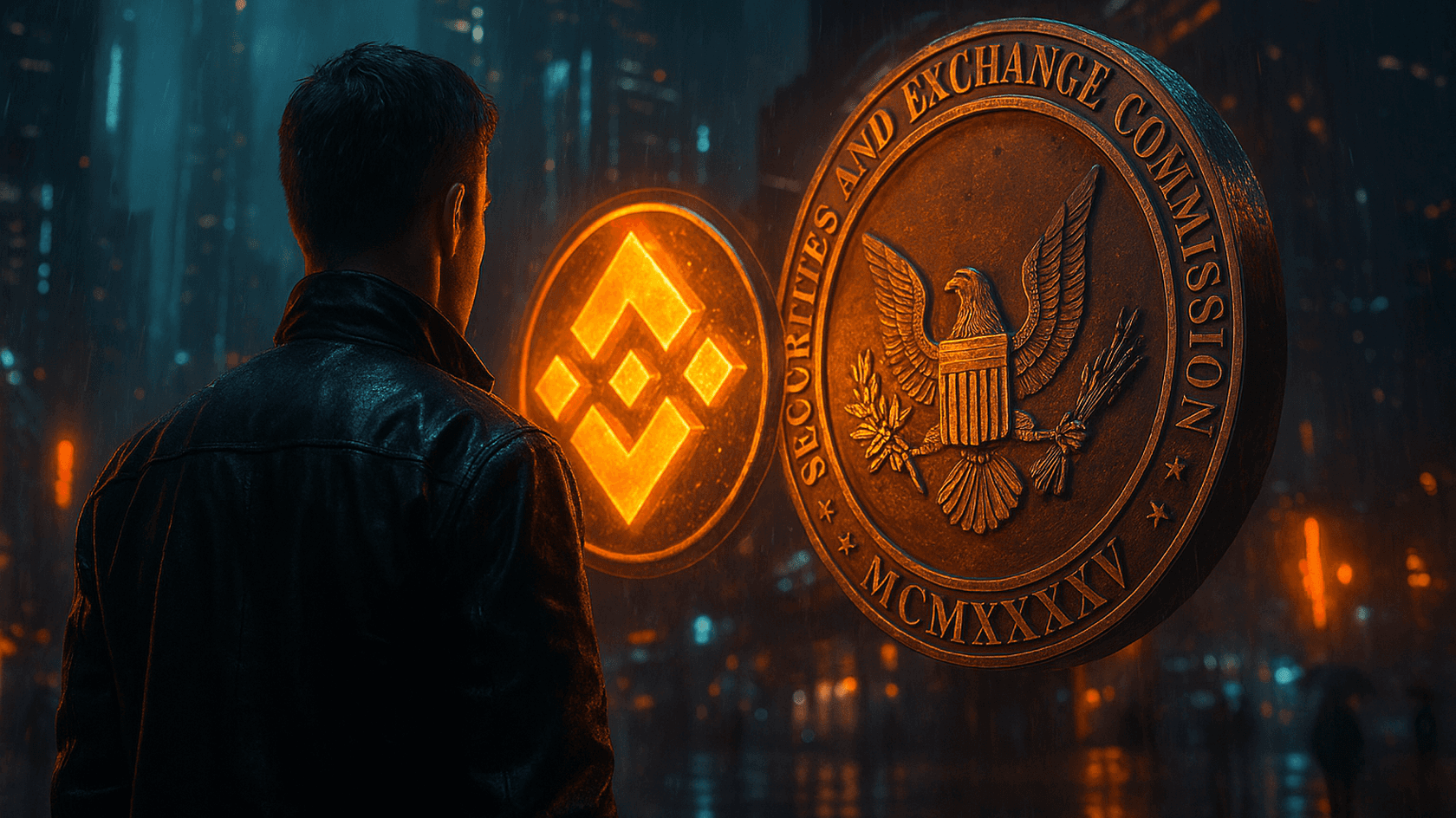 Binance против SEC: судебный процесс, который может изменить криптовалюту // Источник: Midjourney