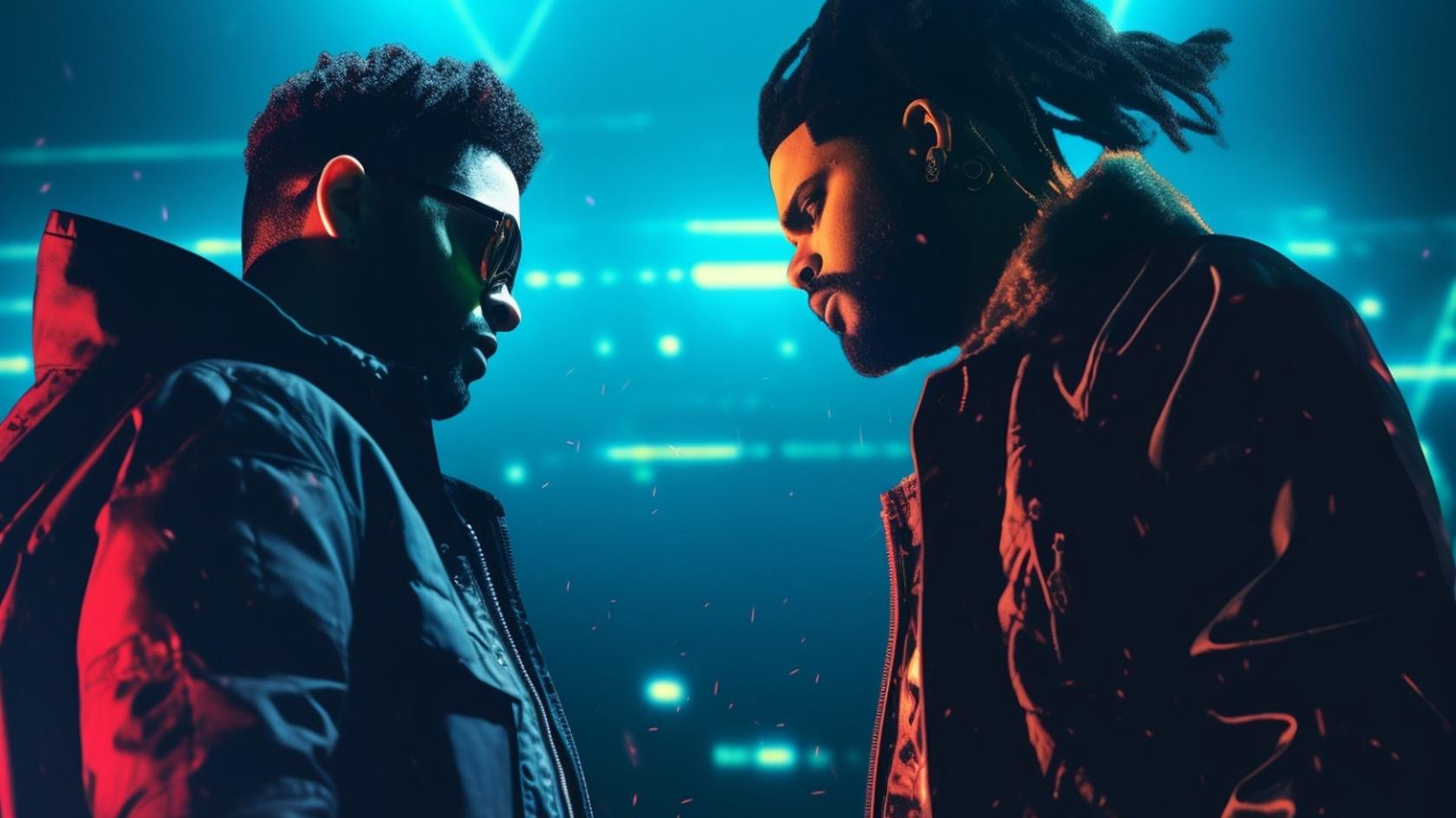 ИИ-песня с голосами The Weeknd и Дрейка может выиграть Грэмми // Иллюстрация: Midjourney