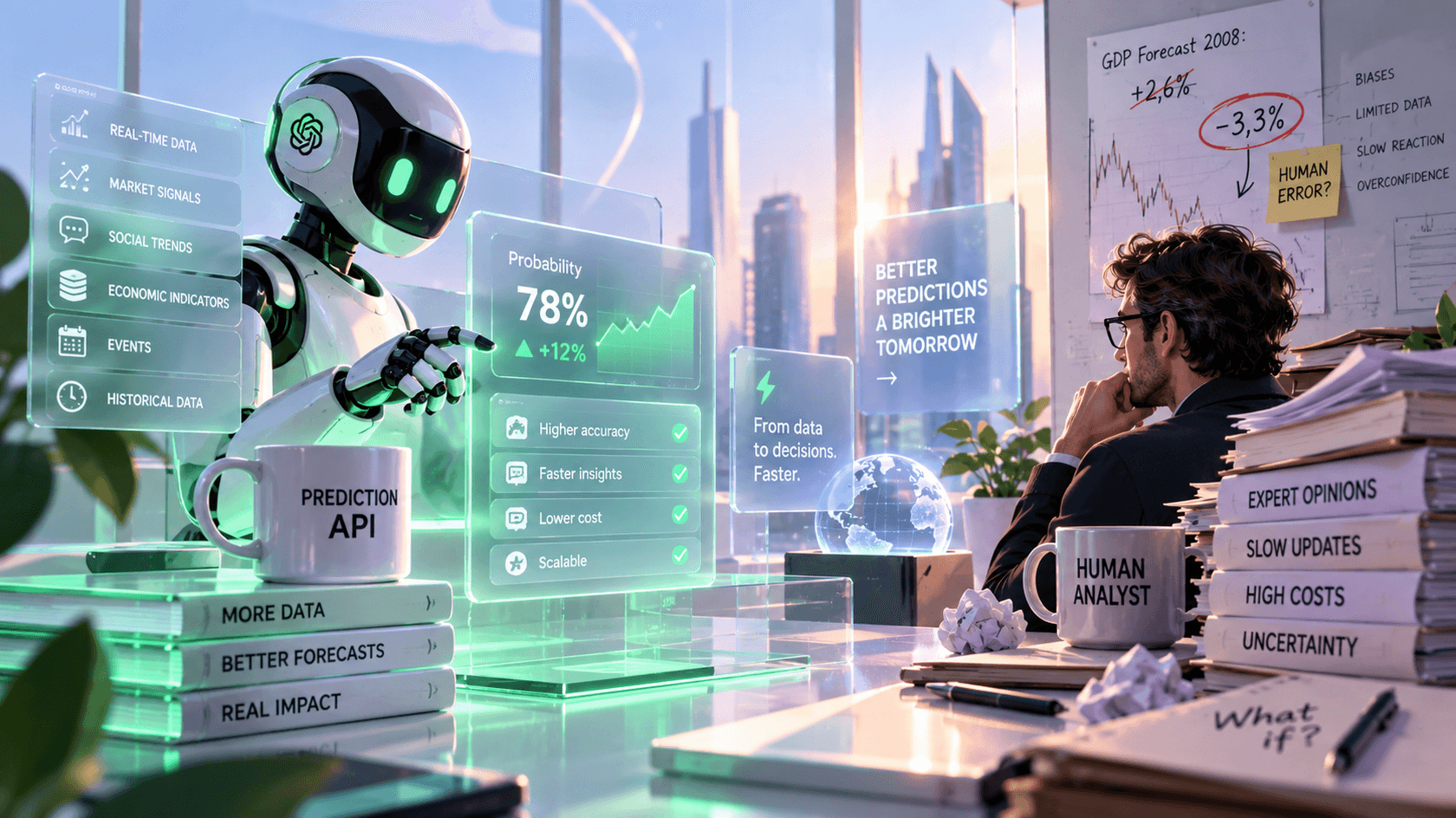 Prediction API может работать по двум архитектурным моделям — REST и WebSocket, каждая из которых подходит для разных задач // Источник: Midjourney