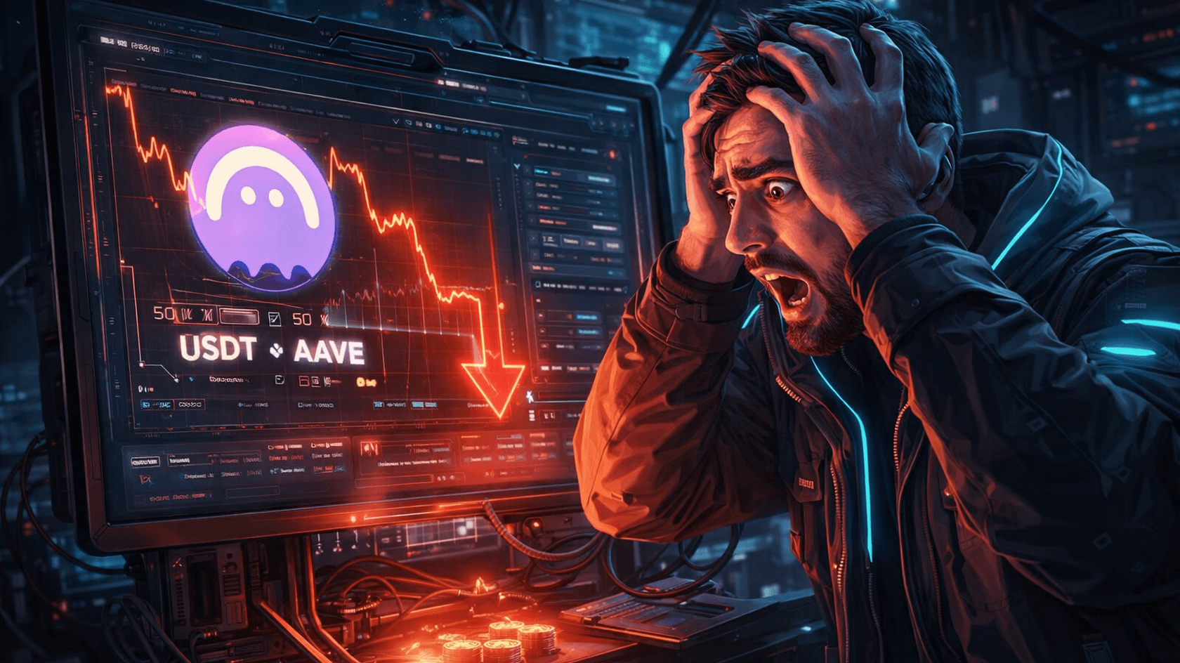 Трейдер потерял миллионы при обмене $50 млн USDT на токены AAVE