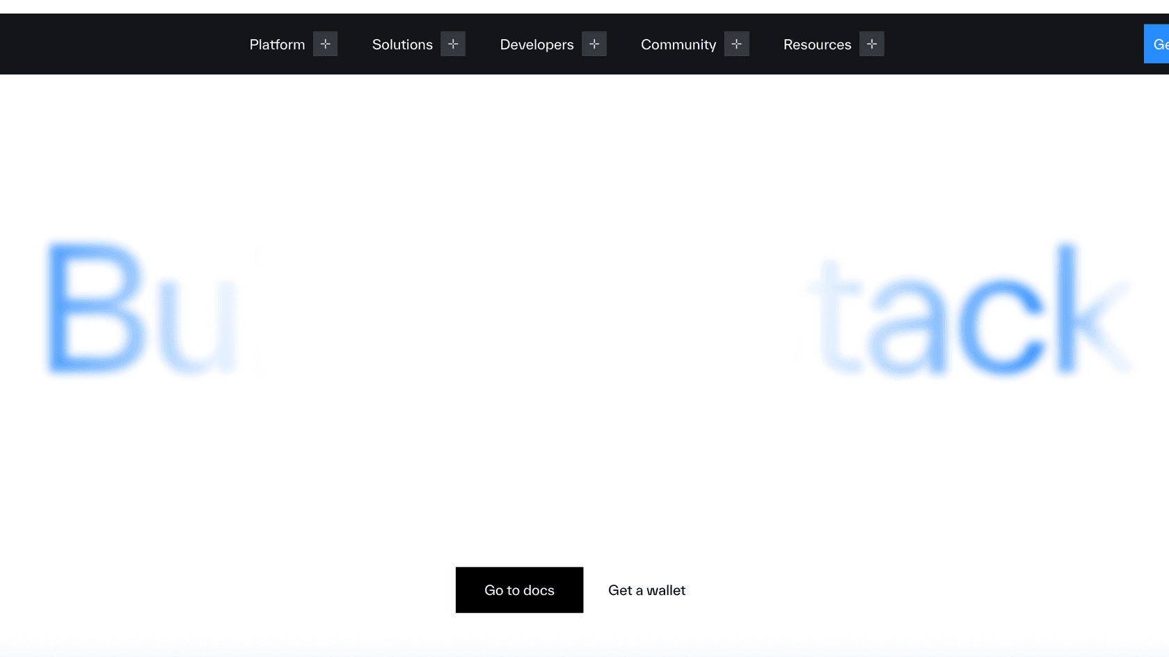 Стартовая страница Sui // Источник: Sui