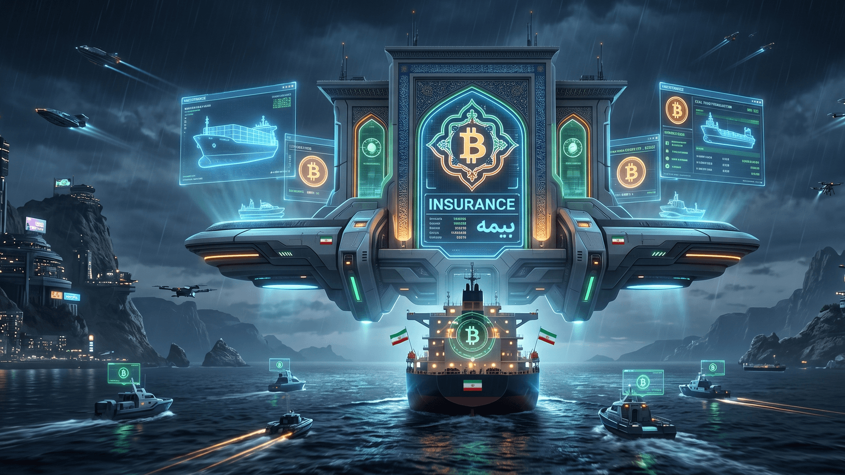 Новая гоударственная платформа принимает оплату в биткоинах за проход через стратегический морской коридор на фоне падения крипторынка.